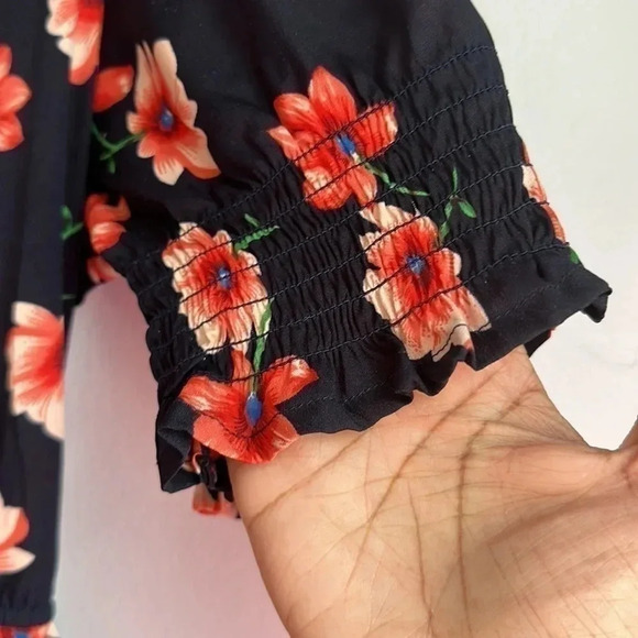 Influences Blue and Red Floral Dress Size 10 - Picture 5 of 14